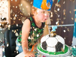 Verjaardagstaart, voetbaltaart, taart